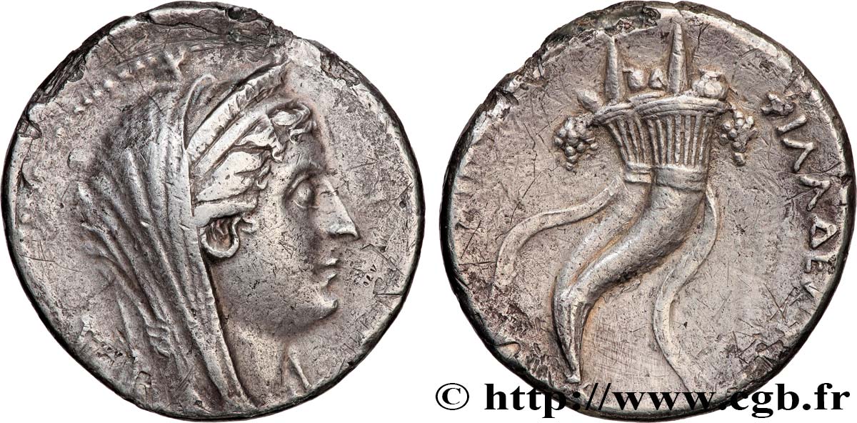 EGIPTO - EGIPTO PTOLEMAICO - PTOLEMEO II PHILADELPHOS Décadrachme  MBC