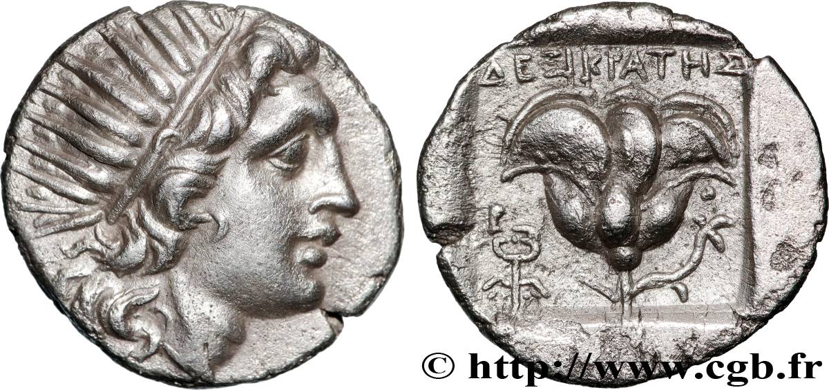 CARIE - ÎLES DE CARIE - RHODES Drachme plinthophore SUP/TTB+
