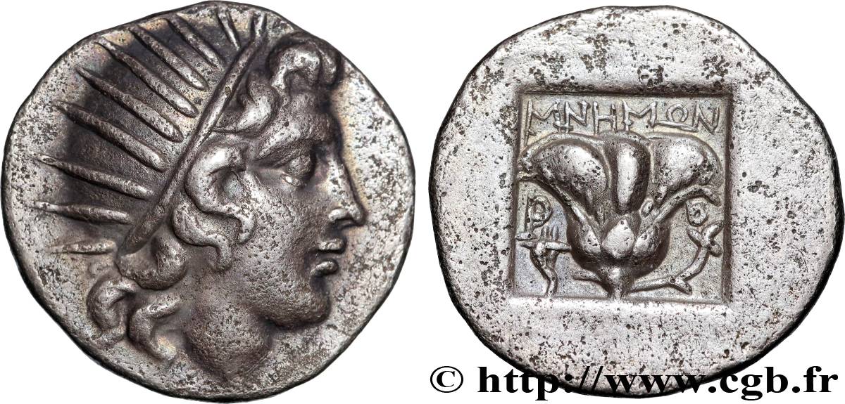 CARIE - ÎLES DE CARIE - RHODES Drachme plinthophore SUP