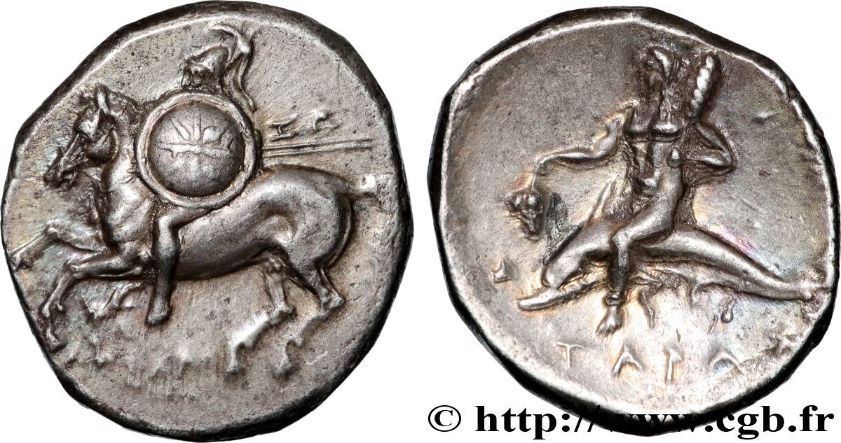 CALABRE - TARENTE Nomos ou didrachme TTB+