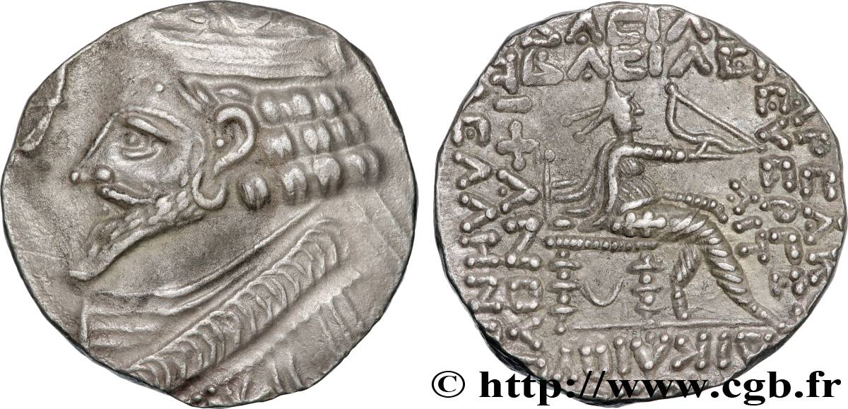 PARTHIE - ROYAUME PARTHE - PHRAATACES ou PHRAATES V Tetradrachme TTB+