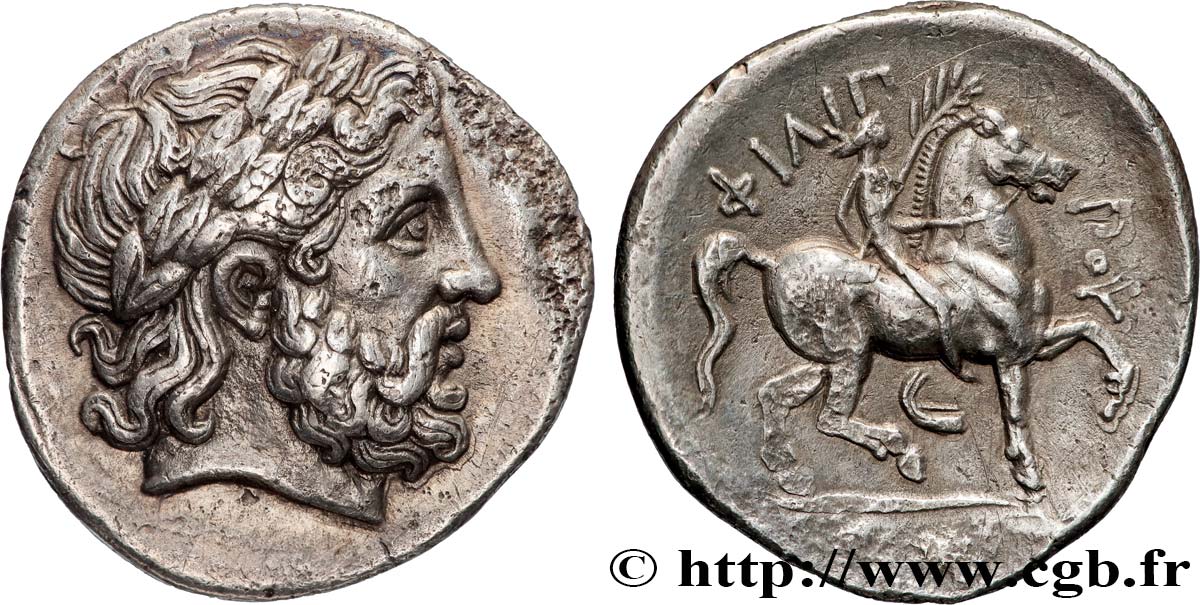 MACÉDOINE - ROYAUME DE MACÉDOINE - PHILIPPE II Tétradrachme TTB+