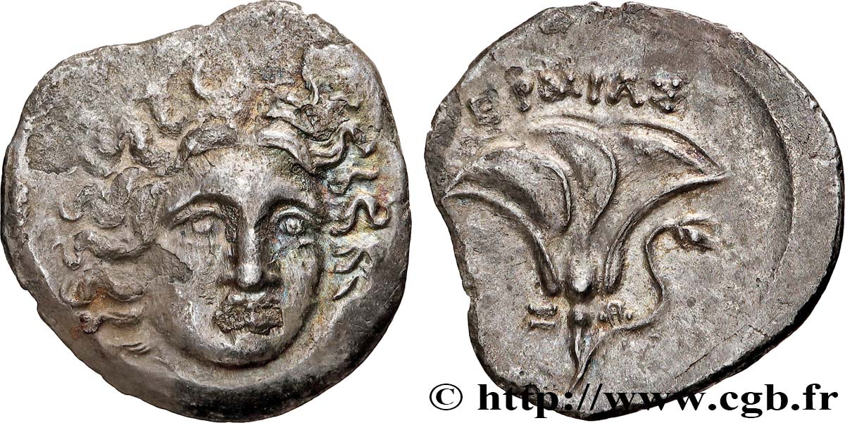 CARIA - ISLAS DE CARIA - PEREIA DE RODOS Drachme MBC+/EBC