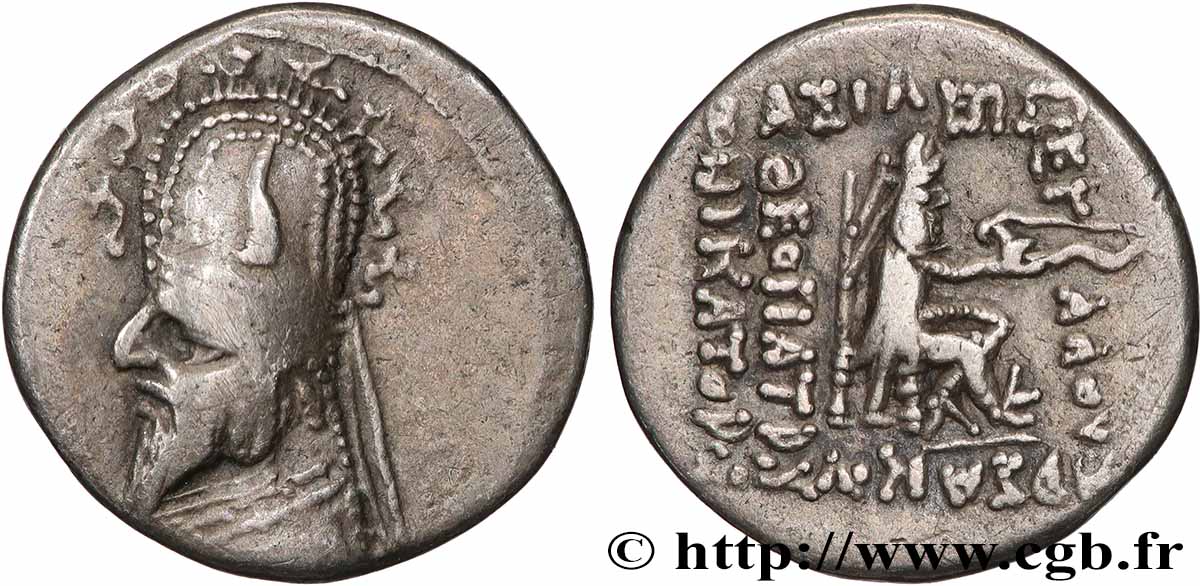 PARTHIE - ROYAUME PARTHE - SINATRUCES Drachme TTB+
