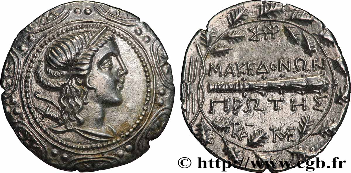 MACÉDOINE - AMPHIPOLIS Tétradrachme stéphanophore SUP
