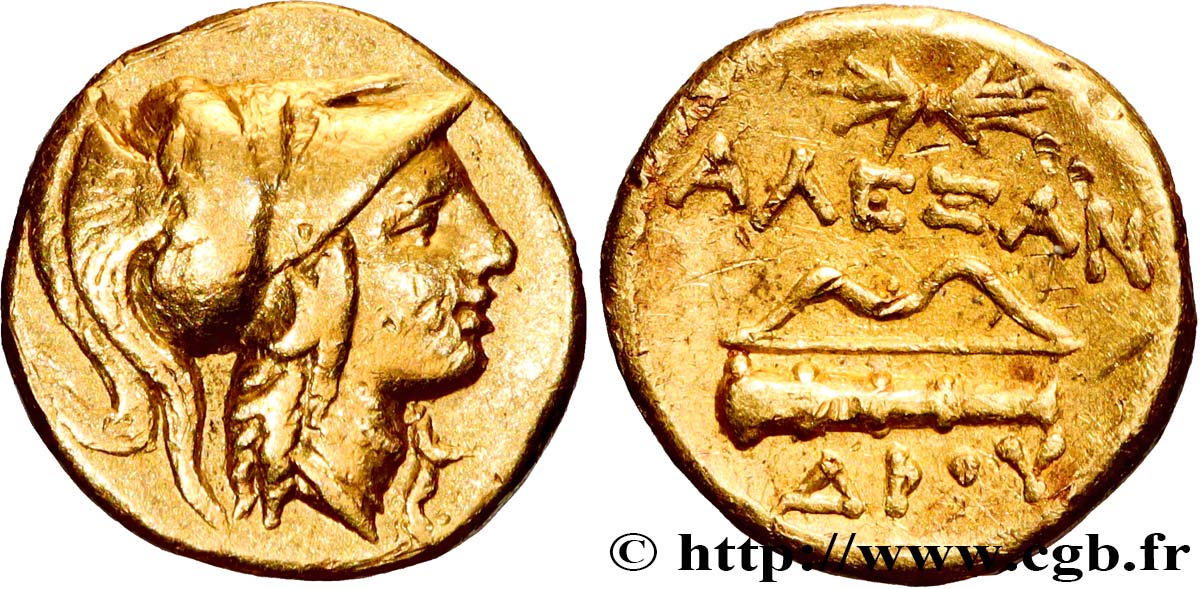 MACEDONIA - MACEDONIAN KINGDOM - ALEXANDER III THE GREAT Quart de statère d’or AU