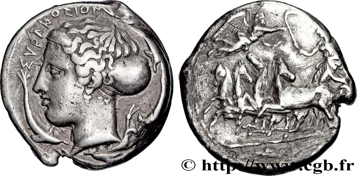 SICILY - SYRACUSE Tétradrachme  XF/AU