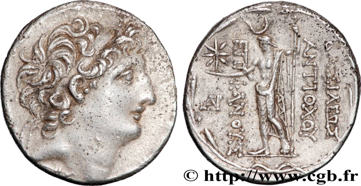 SYRIE - ROYAUME SÉLEUCIDE - ANTIOCHUS VIII GRYPUS Tétradrachme SUP/TTB+