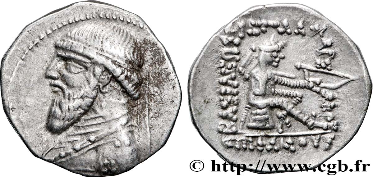 ROYAUME PARTHE - MITHRIDATE II Drachme SUP