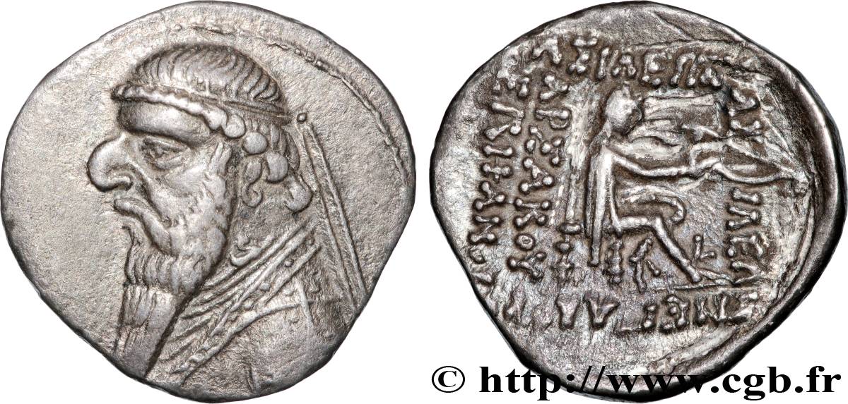 ROYAUME PARTHE - MITHRIDATE II Drachme TTB+