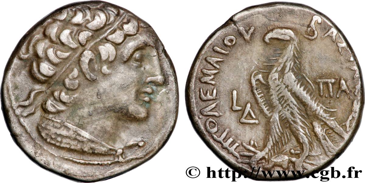 EGIPTO - EGIPTO PTOLEMAICO - PTOLEMEO IX SOTER II Y CLEOPATRA III Tétradrachme MBC+