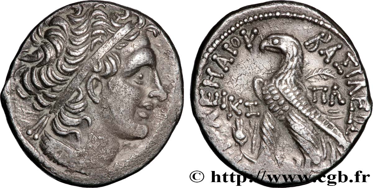 ÉGYPTE - ROYAUME LAGIDE - PTOLÉMÉE XII NEOS DIONYSOS Tétradrachme SUP/TTB+
