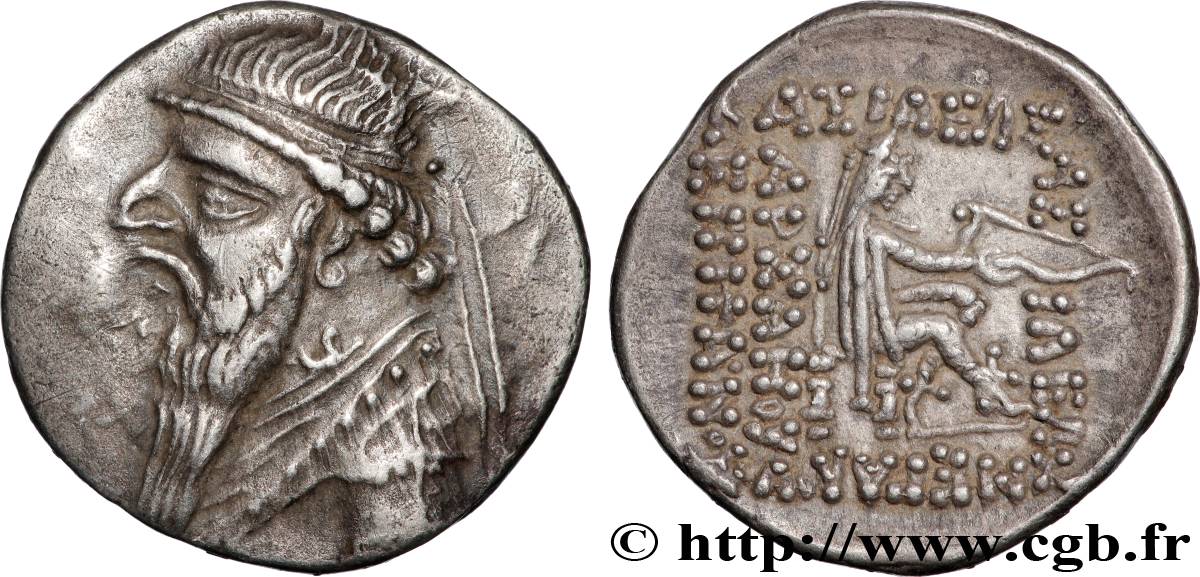 ROYAUME PARTHE - MITHRIDATE II Drachme TTB+/SUP
