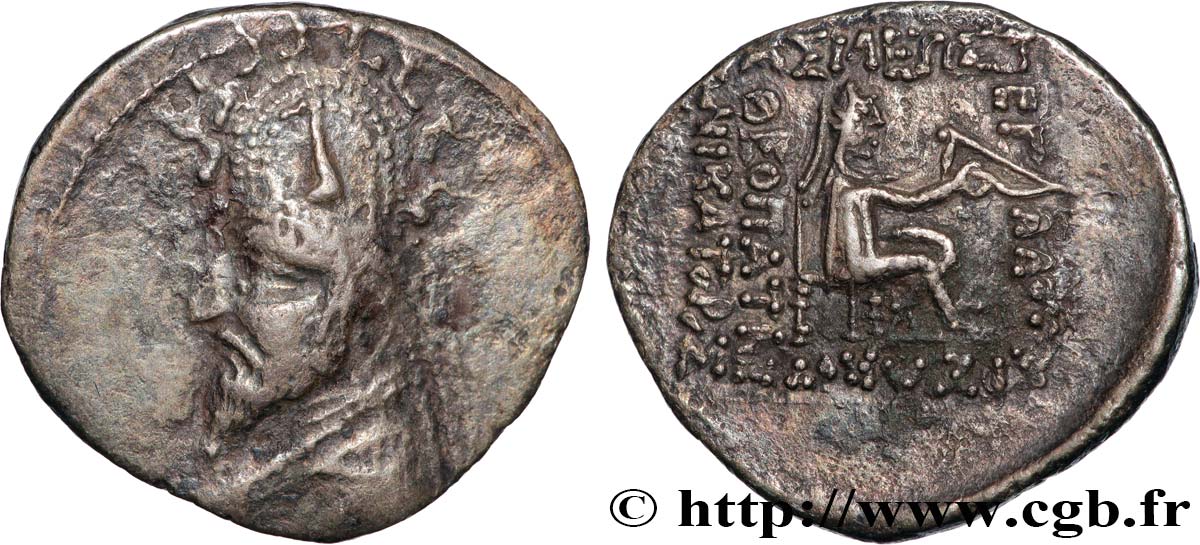 PARTHIA - PARTHIAN KINGDOM - SINATRUCES Drachme XF/AU
