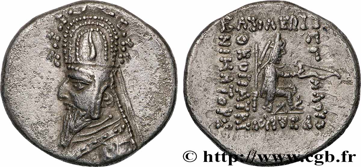PARTHIE - ROYAUME PARTHE - SINATRUCES Drachme TTB+