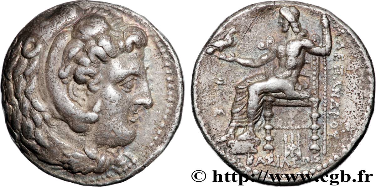 MACÉDOINE - ROYAUME DE MACÉDOINE - ALEXANDRE III LE GRAND Tétradrachme TTB+/TTB