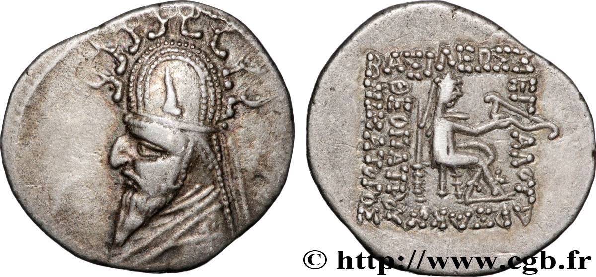 PARTHIE - ROYAUME PARTHE - SINATRUCES Drachme TTB+