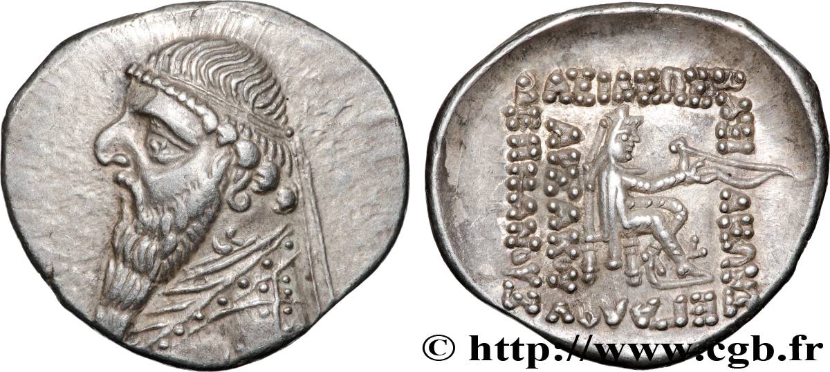ROYAUME PARTHE - MITHRIDATE II Drachme TTB+/SUP