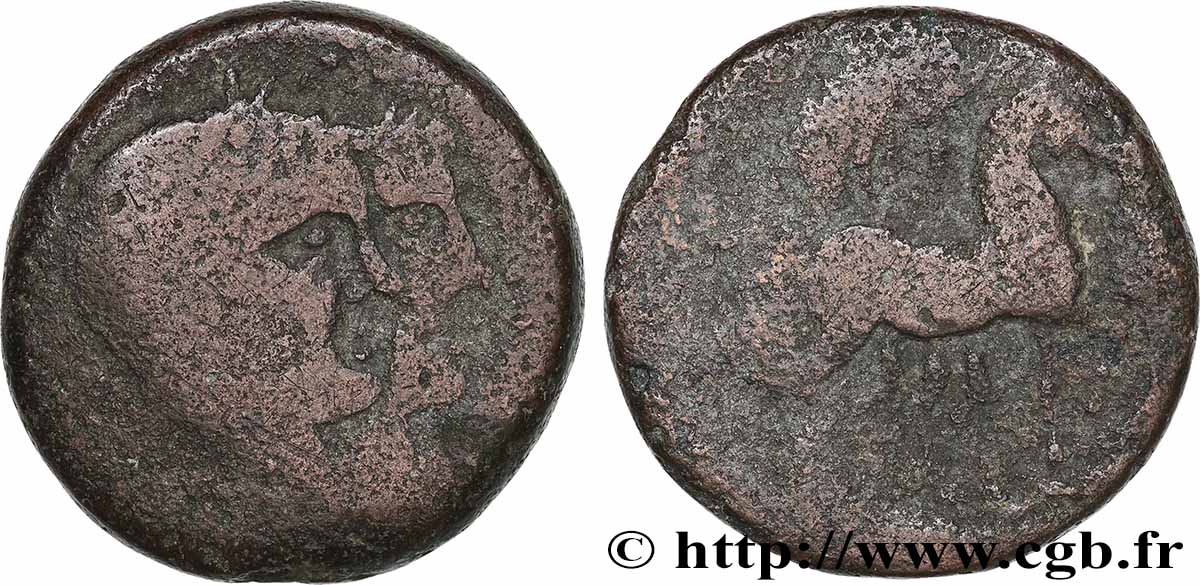 NUMIDIA - RUSICADE Triple shekel VF