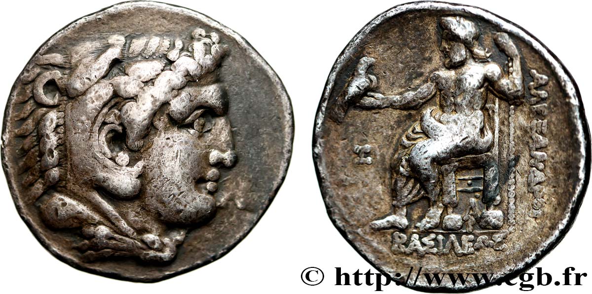 MACÉDOINE - ROYAUME DE MACÉDOINE - ALEXANDRE III LE GRAND Tétradrachme TTB+/TTB