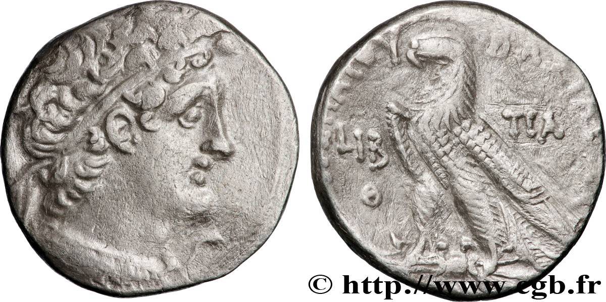 ÄGYPTEN - PTOLEMÄISCHES KÖNIGREICH ÄGYPTEN - PTOLEMAIOS X ALEXANDER I UND KLEOPATRA III Tétradrachme fVZ/SS