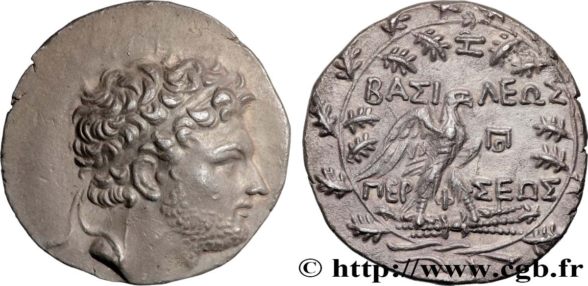 MACÉDOINE - ROYAUME DE MACÉDOINE - PERSÉE Tétradrachme SPL