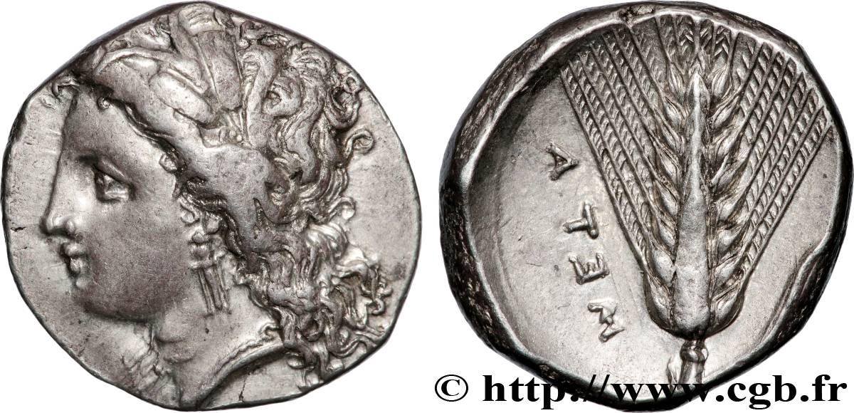 LUCANIA - METAPONTION Nomos, statère ou didrachme AU/AU