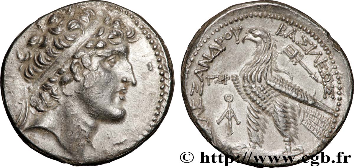 SYRIA - SELEUKID KINGDOM - ALEXANDER I BALAS Tétradrachme AU