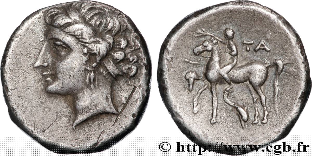 CALABRE - TARENTE Nomos, statère ou didrachme TTB+/TTB