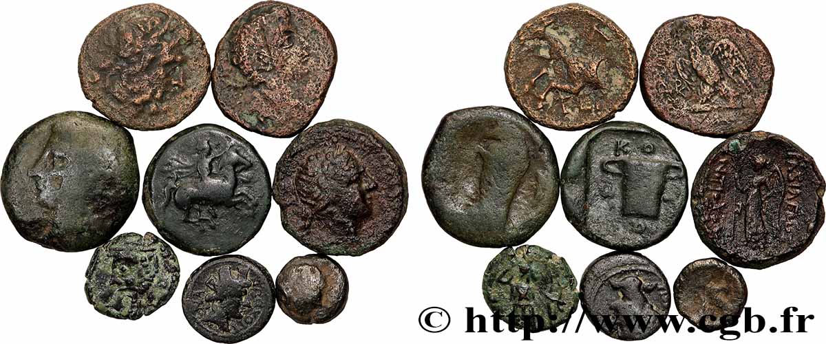 LOTS Lot de huit monnaies lot