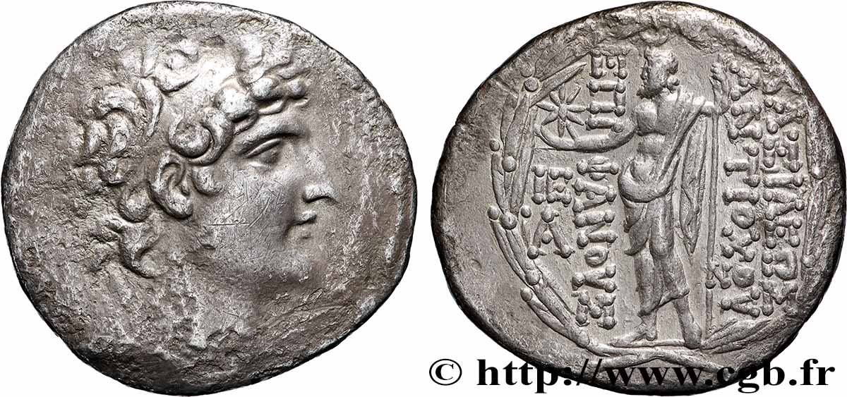 SYRIEN - SELEUKIDICHES KÖNIGREICH - ANTIOCHOS VIII GRYPOS Tétradrachme fSS/SS