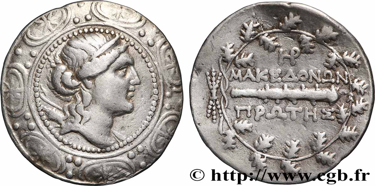 MAKEDONIEN - AMPHIPOLIS Tétradrachme stéphanophore fVZ