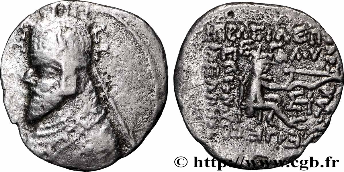 PARTHIE - ROYAUME PARTHE - SINATRUCES Drachme TTB