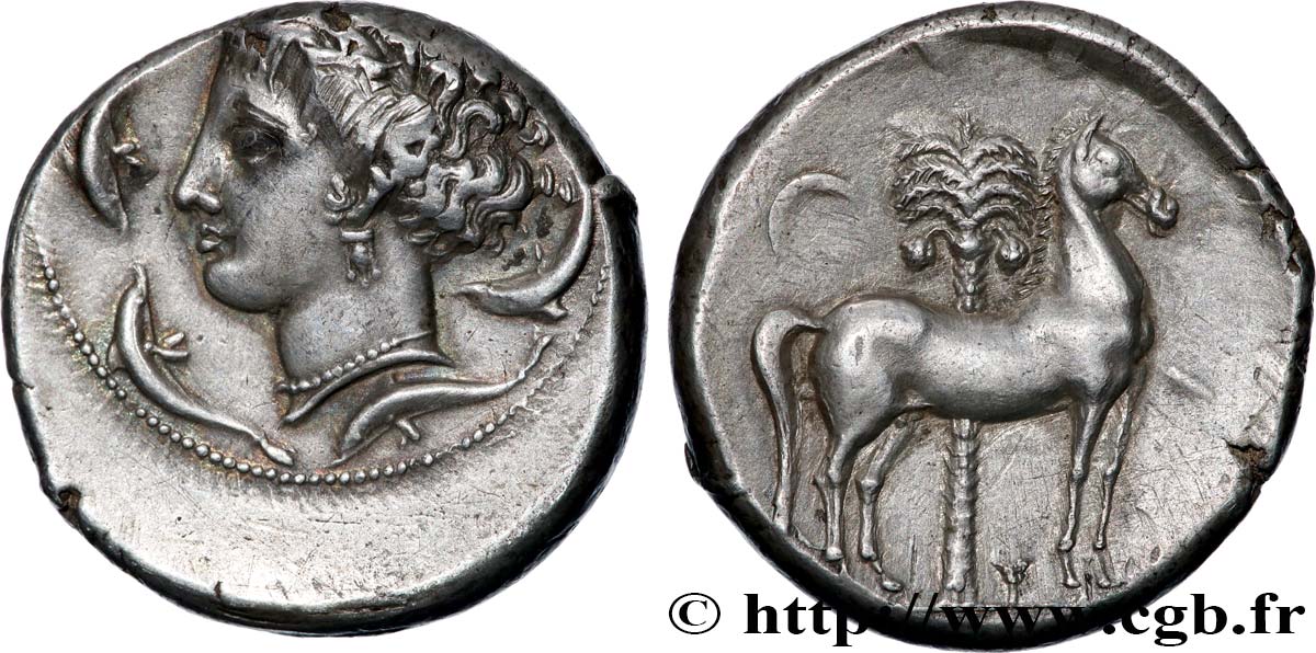 SICILE - SICULO-PUNIQUES - CÉPHALOÉDIUM Tétradrachme SUP