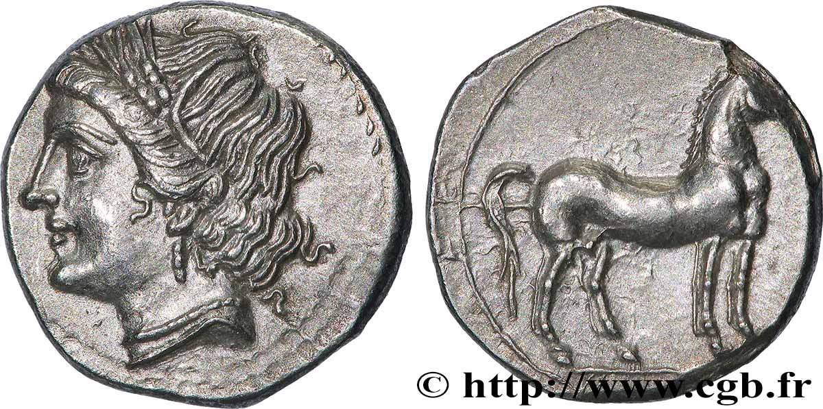 ZEUGITANE - CARTHAGE Quart de shekel SUP/TTB+