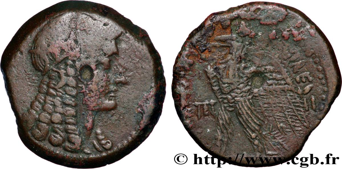 ÉGYPTE - ROYAUME LAGIDE - PTOLÉMÉE VI PHILOMÉTOR Trihemiobole TB+