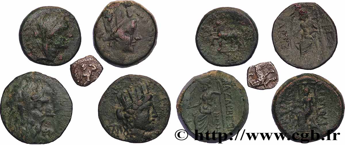 LOTS Lot de cinq monnaies de Cilicie lot