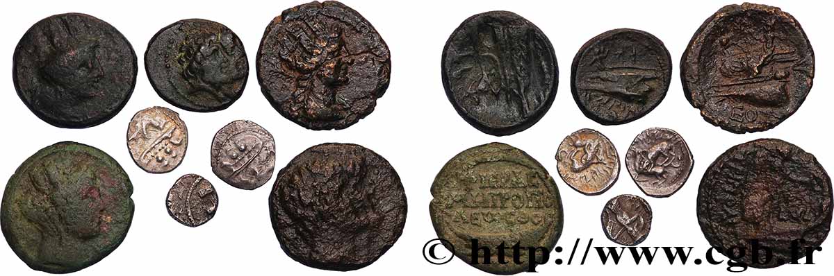 LOTS Lot de huit monnaies de Phénicie lot