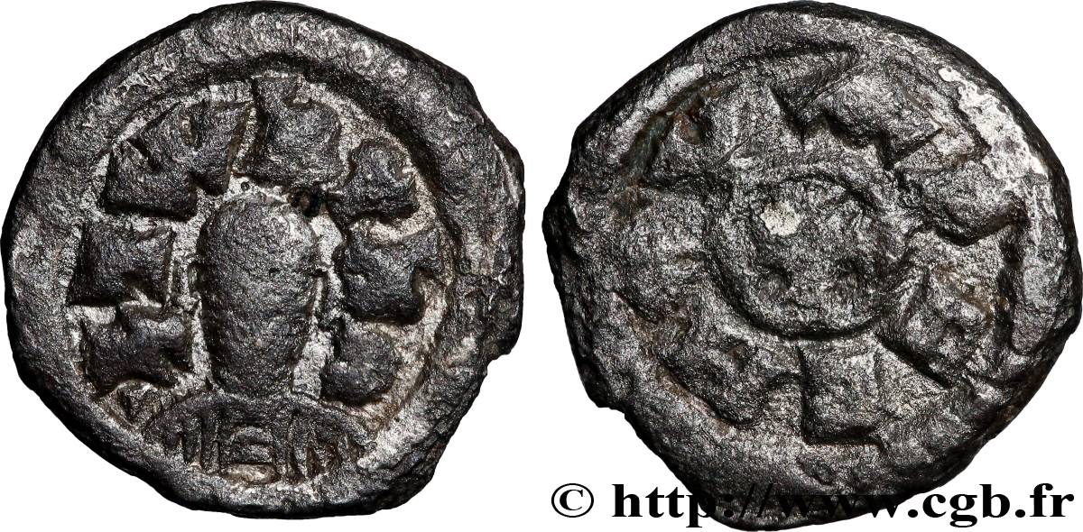 AXOUM - ROYAUME AXOUMITE - IOEL Monnaie d’argent au buste de face et à la croix TTB