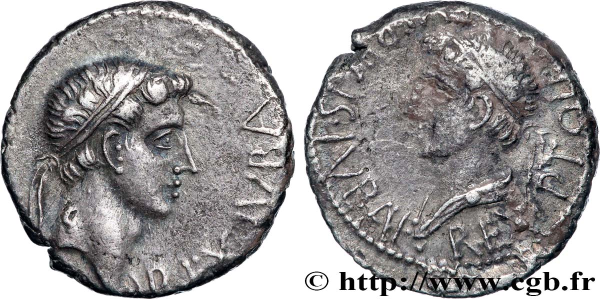 MAURETANIEN -MAURETANISCHES KÖNIGREICH - JUBA II und PTOLEMAEUS Denier VZ/SS