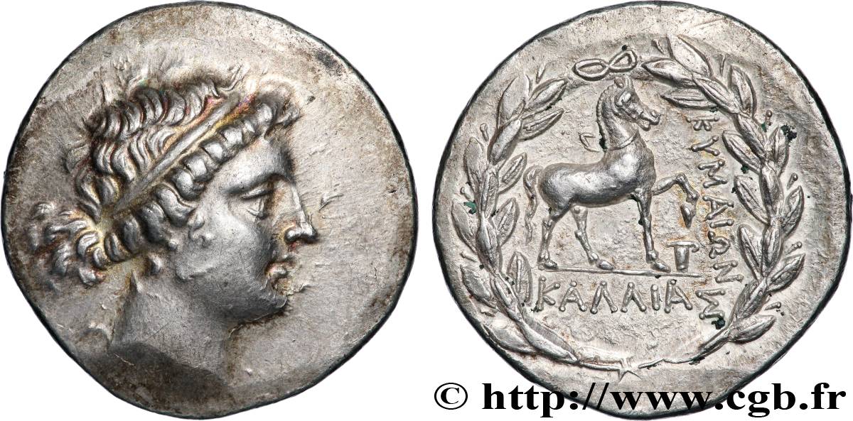 AIOLIS - KYME Tétradrachme stéphanophore AU