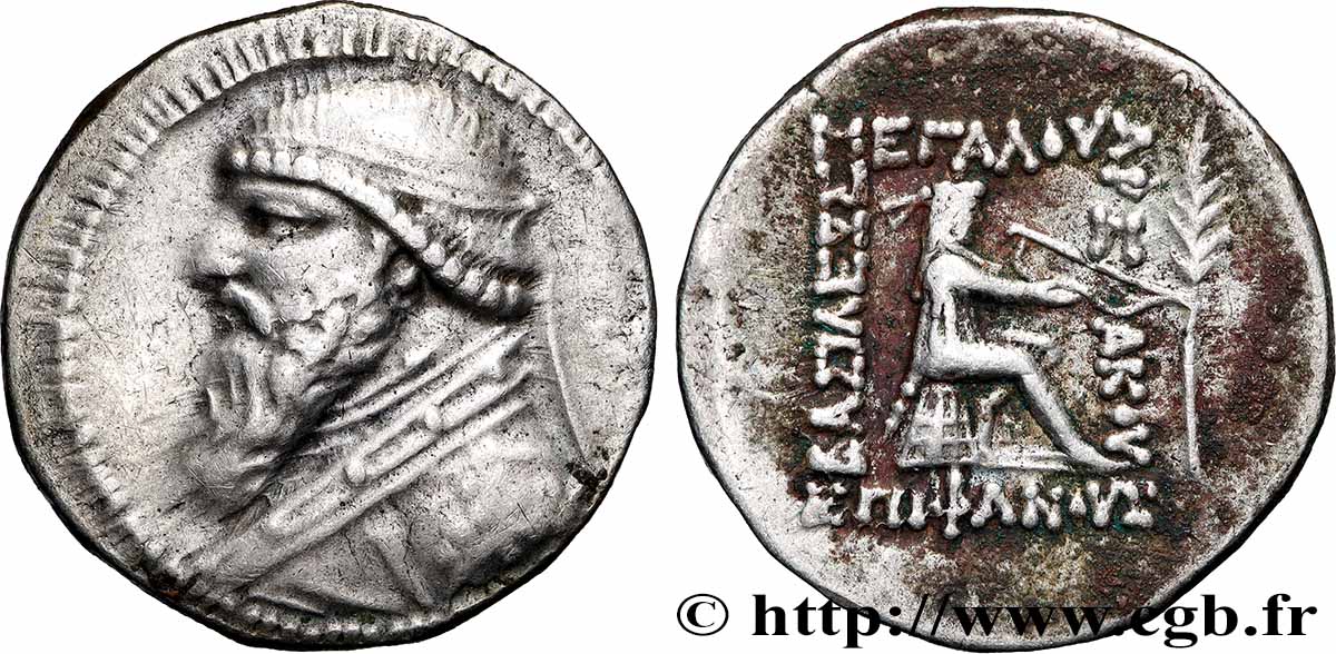PARTHIEN - KÖNIGREICH DER PARTHER - MITHRADATES II Tétradrachme SS
