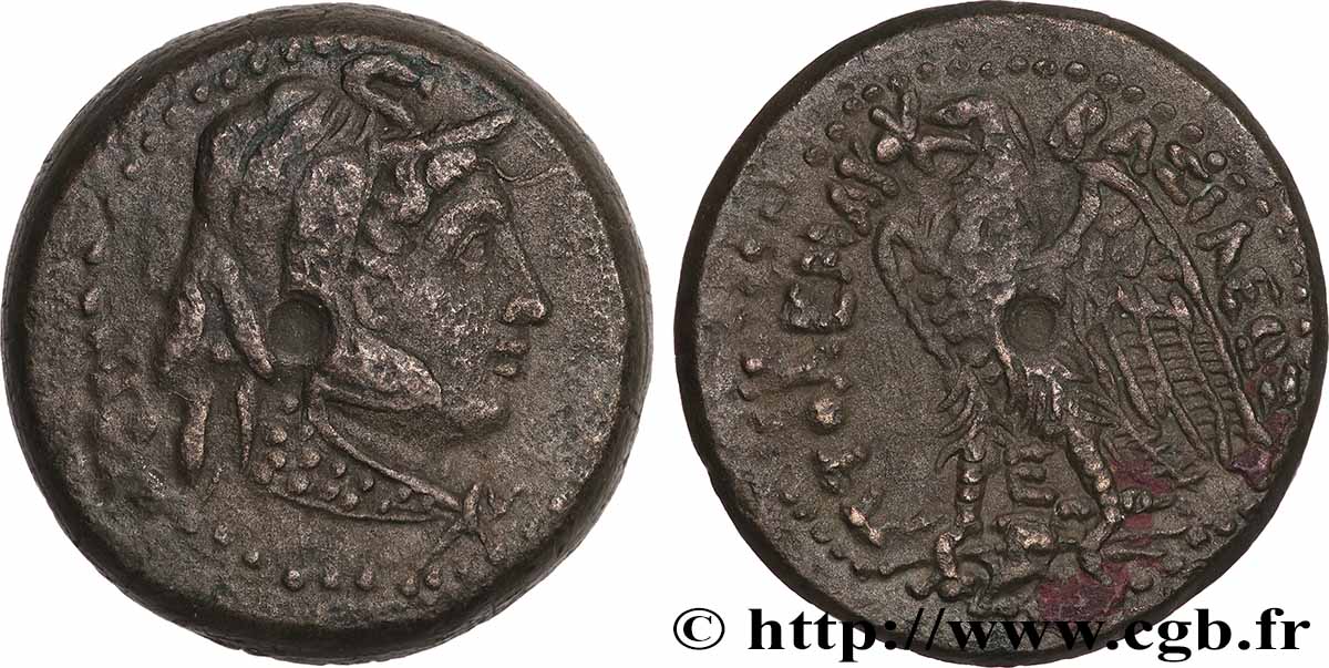 ÉGYPTE - ROYAUME LAGIDE - PTOLÉMÉE V ÉPIPHANES Obole TTB