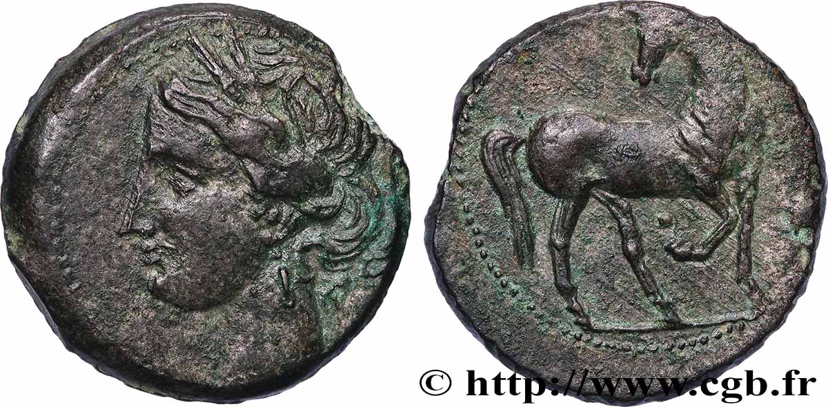 ZEUGITANE - CARTHAGE Double shekel ou 1,5 shekel TTB