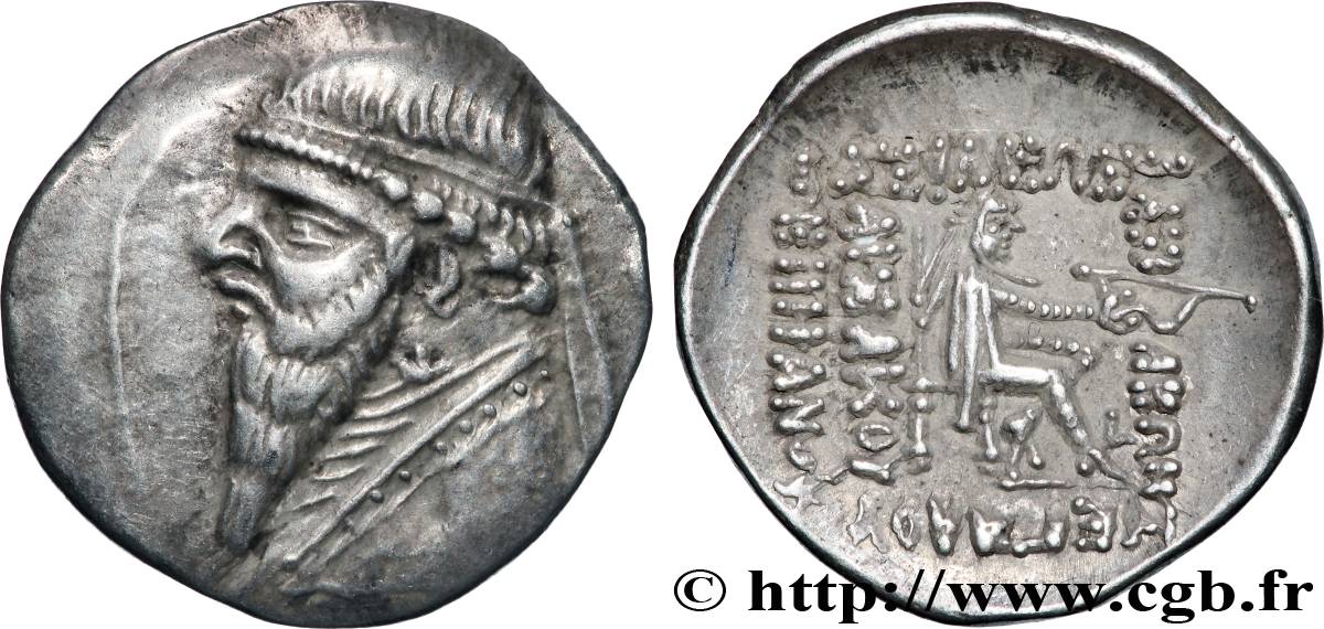 ROYAUME PARTHE - MITHRIDATE II Drachme TTB+/SUP