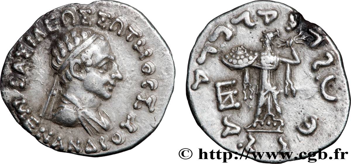 BAKTRIEN - KÖNIGREICH BAKTRIEN - MENANDROS I SOTER Drachme VZ