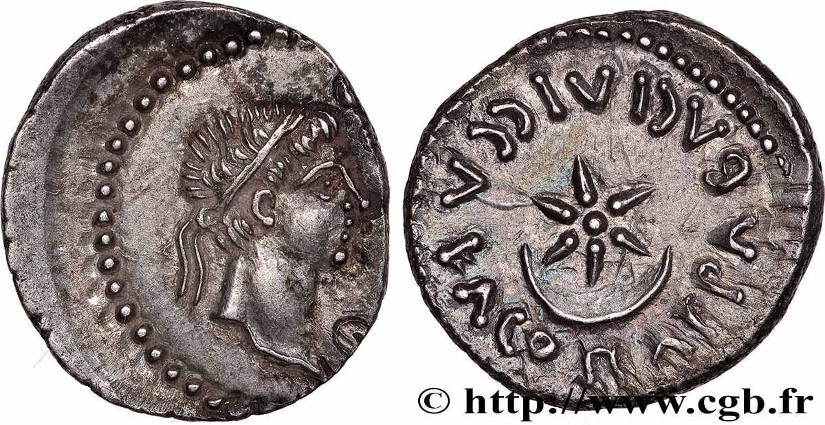 MAURETANIEN - MAURETANISCHES KÖNIGREICH - JUBA II und KLEOPATRA Denier VZ/fST