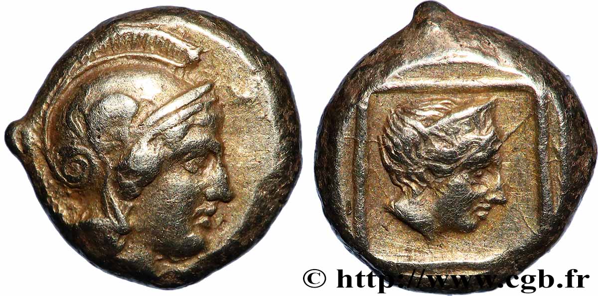 AIOLIS - LESBOS ISLAND - MYTILENE Hecté ou sixième de statère AU