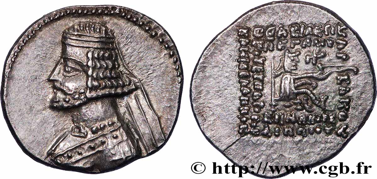 PARTHIEN - KÖNIGREICH DER PARTHER - ORODES II Drachme fST