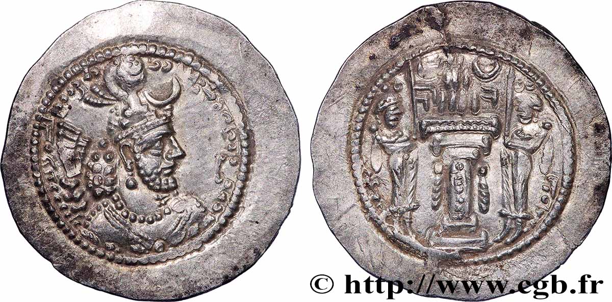 SASANIEN - SASANIDISCHES KÖNIGREICH - YAZDGARD I Drachme VZ